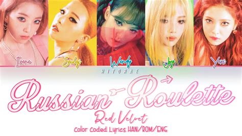 russian roulette lyrics english|Red Velvet – Russian Roulette Lyrics [English, Romanization].